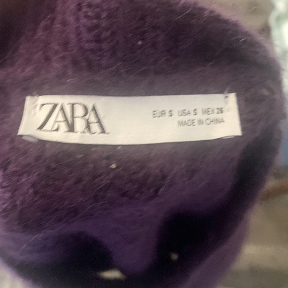 Zara purple crop sweater- final sale - Picture 5 of 6
